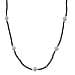 Black Spinel & White Jade Beads Necklace (Size - 18-2 Inch Ext) 60.00 Ct.