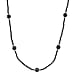 Black Spinel & White Jade Beads Necklace (Size - 18-2 Inch Ext) 60.00 Ct.