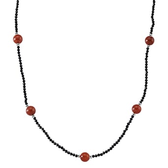 https://tjcuk.sirv.com/Products/83/7/8379404/Black-Spinel-Red-Jade-Beads-Necklace-Pure-White-Stainless-Steel-60-000_8379404.jpg?w=342&h=342