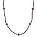Black Spinel & White Jade Beads Necklace (Size - 18-2 Inch Ext) 60.00 Ct.