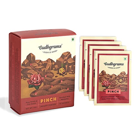 NEW LAUNCH- Gudhgrams PINCH Rose Petals - Flax Seeds Jaggery Powder