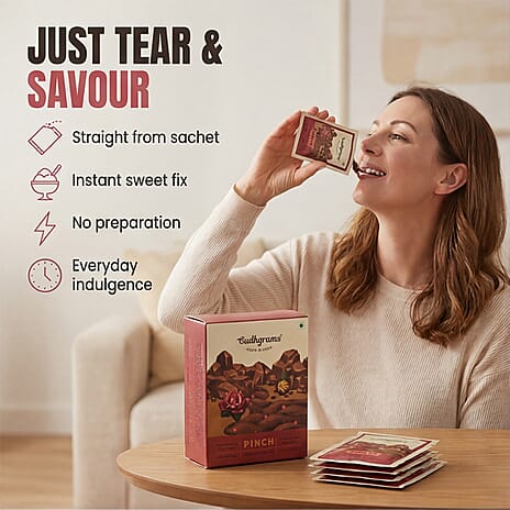 NEW LAUNCH- Gudhgrams PINCH Rose Petals - Flax Seeds Jaggery Powder
