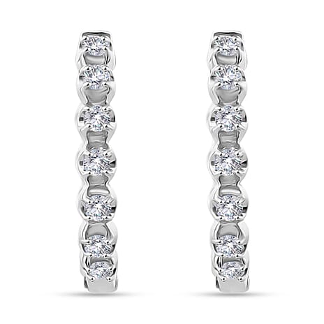 Luxuriant Lab Grown Diamond Earring in Rhodium OverlaySterling Silver, Silver Wt.5 Gms  1.000  Ct.