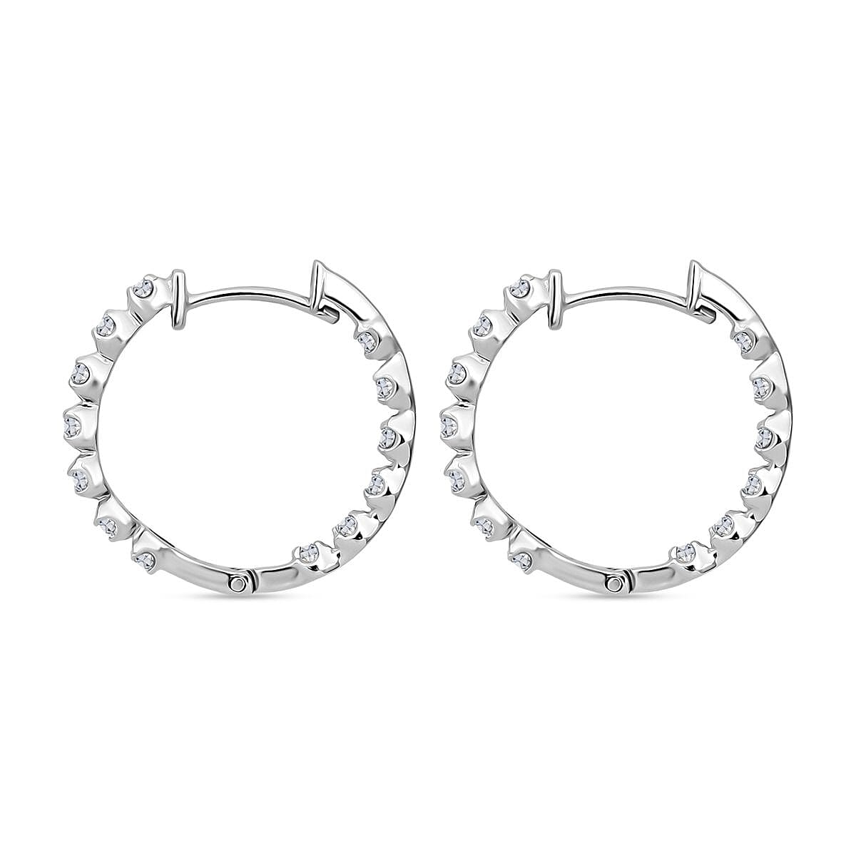 Luxuriant Lab Grown Diamond Earring in Rhodium OverlaySterling Silver, Silver Wt.5 Gms  1.000  Ct.