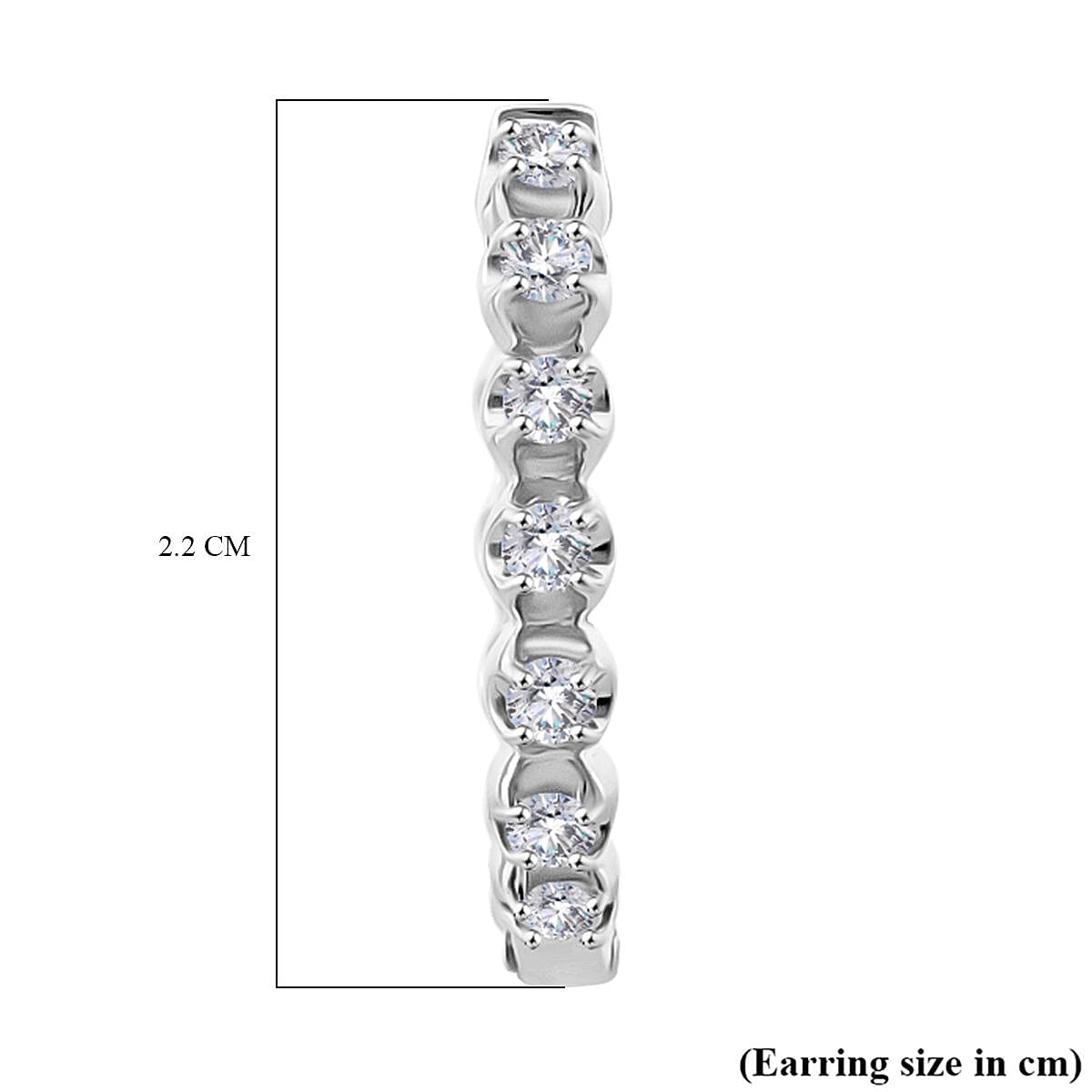 Luxuriant Lab Grown Diamond Earring in Rhodium OverlaySterling Silver, Silver Wt.5 Gms  1.000  Ct.