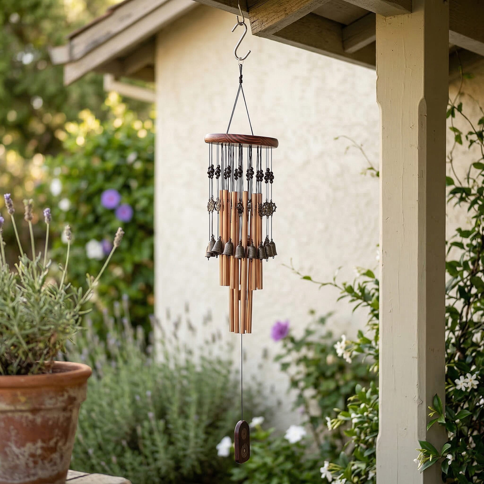 LIVMORE Hanging Wind Chime (90 Cm) - Gold