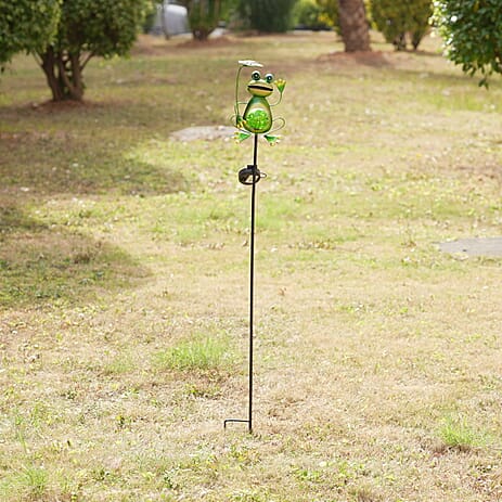 Solar Frog Garden Stake Light (111cm) 6-8 Hour