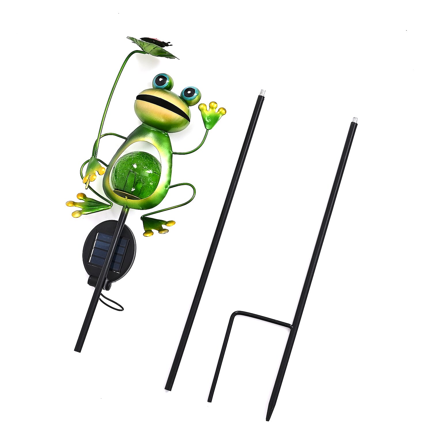 Solar Frog Garden Stake Light - IP44 Waterproof, 6-8 Hour Solar Powered Lawn Light, 300mA Ni-MH Battery Included