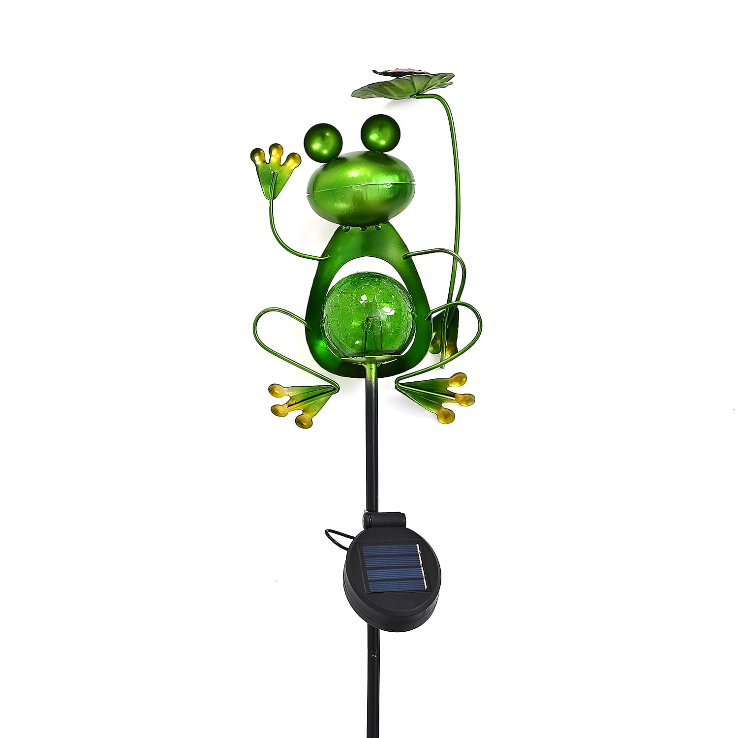 Solar Frog Garden Stake Light - IP44 Waterproof, 6-8 Hour Solar Powered Lawn Light, 300mA Ni-MH Battery Included