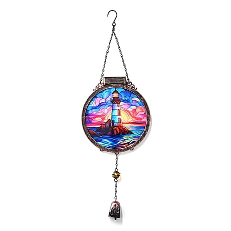 LIVMORE Decorative Solar Light House Suncatcher with 38 Warm White LEDs - Multicolour