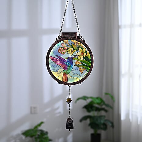 LIVMORE Decorative Solar Bird Suncatcher with 38 Warm White LEDs - Multicolour
