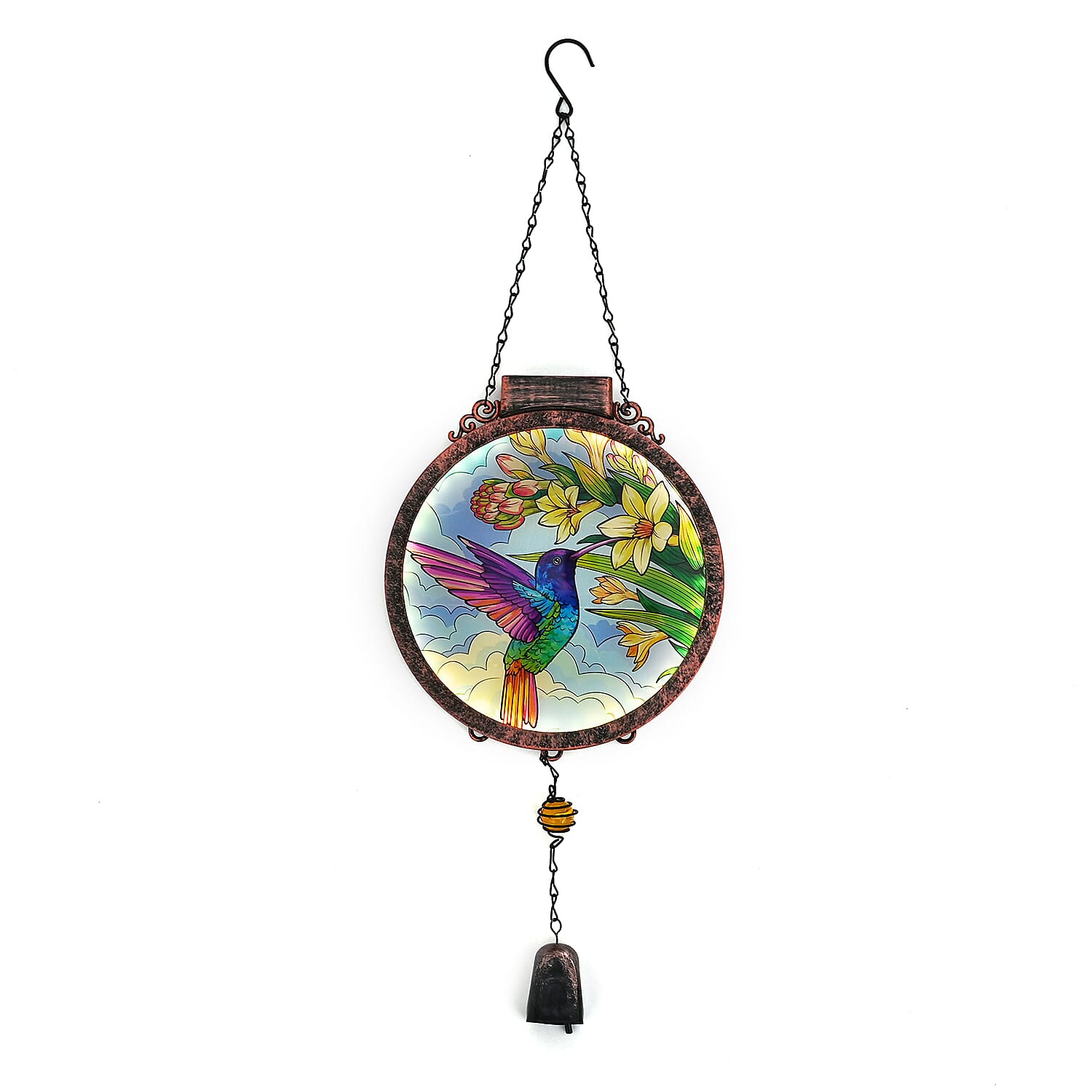LIVMORE Decorative Solar Bird Suncatcher with 38 Warm White LEDs - Multicolour