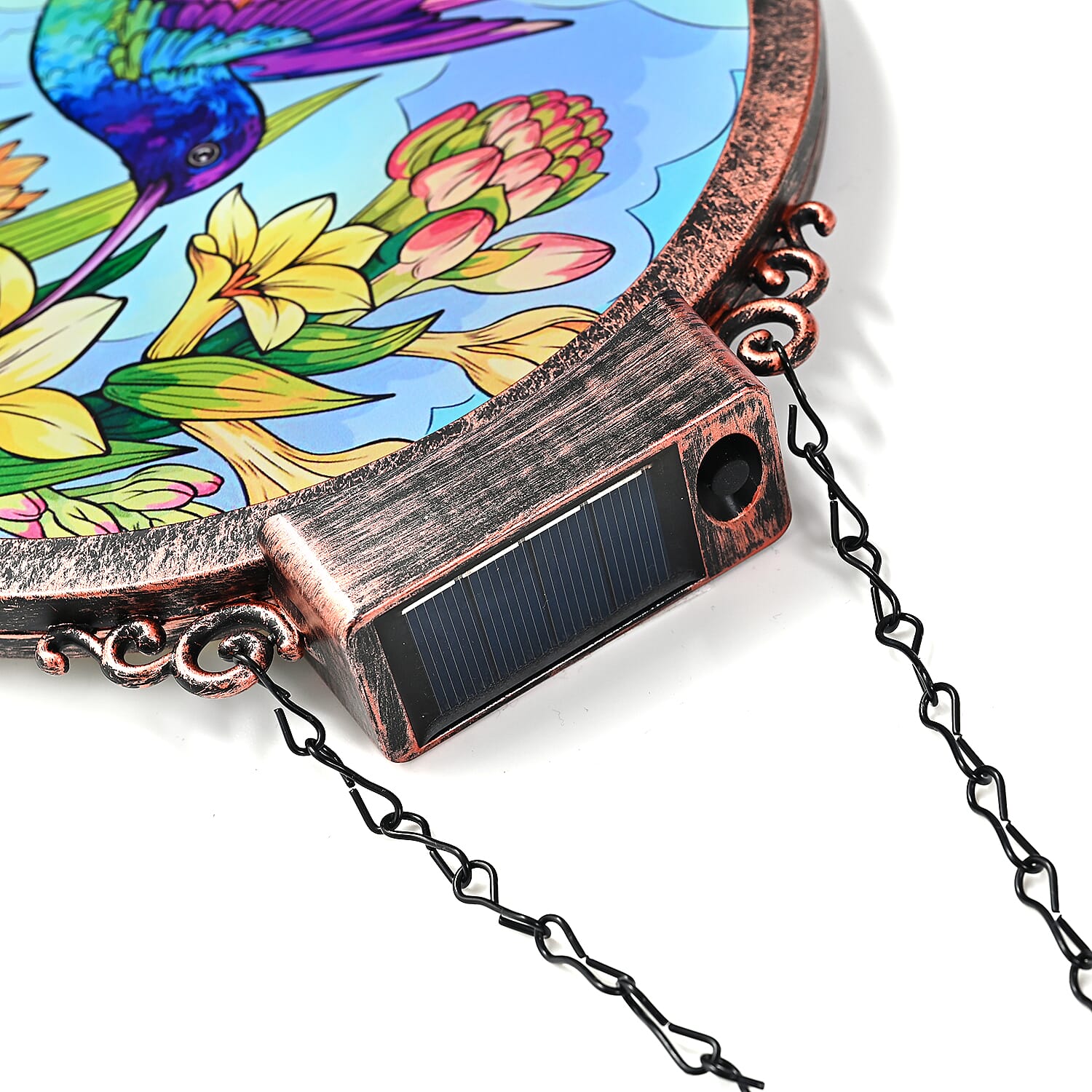 LIVMORE Decorative Solar Bird Suncatcher with 38 Warm White LEDs - Multicolour