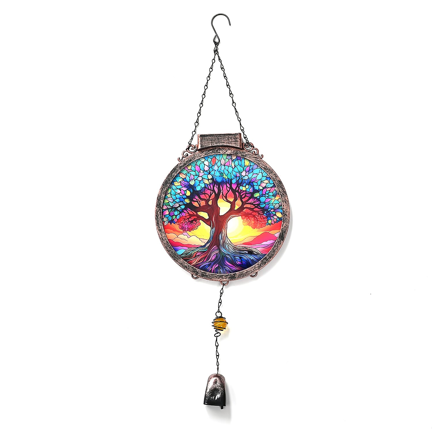 LIVMORE Decorative Solar Tree Suncatcher with 38 Warm White LEDs - Multicolour
