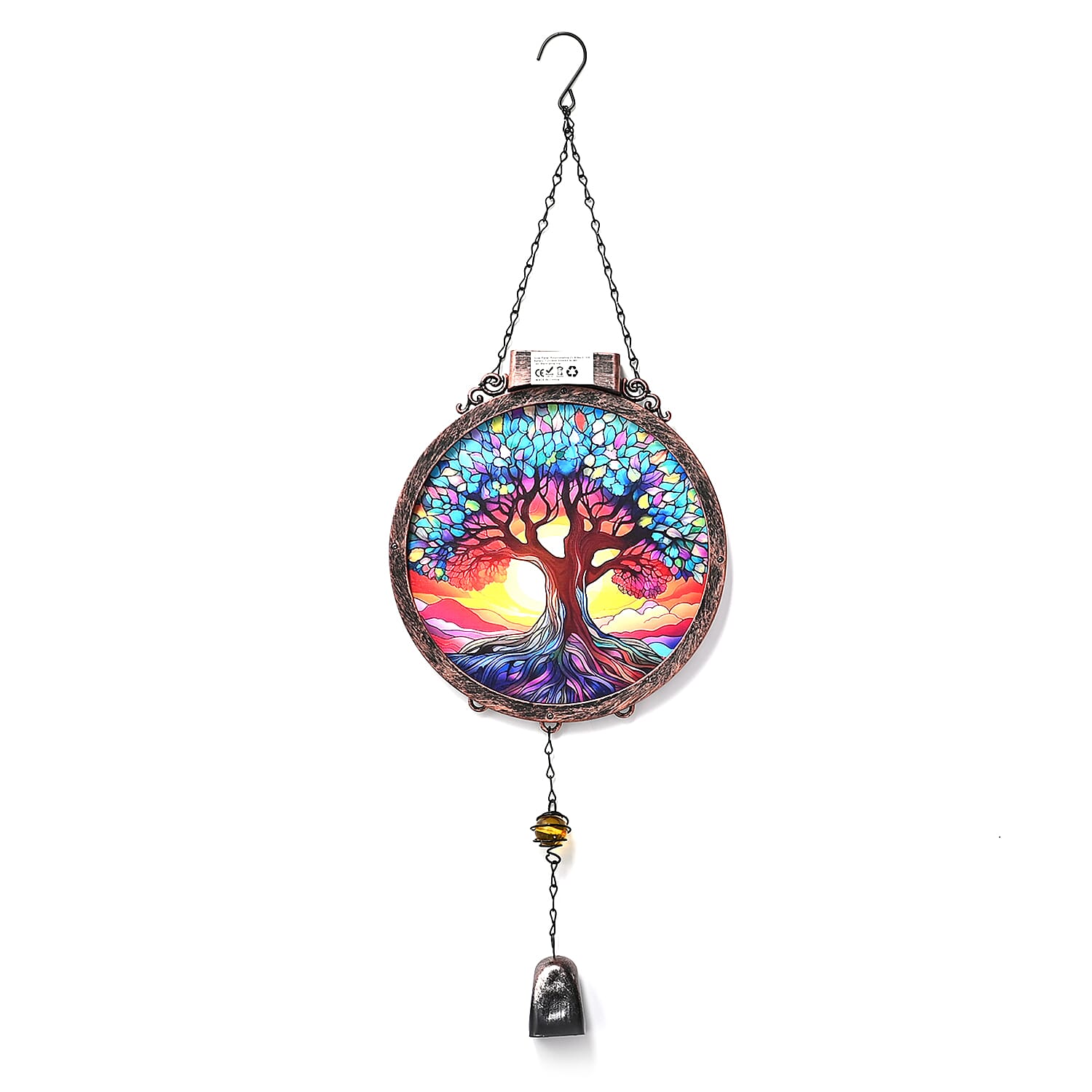 LIVMORE Decorative Solar Tree Suncatcher with 38 Warm White LEDs - Multicolour