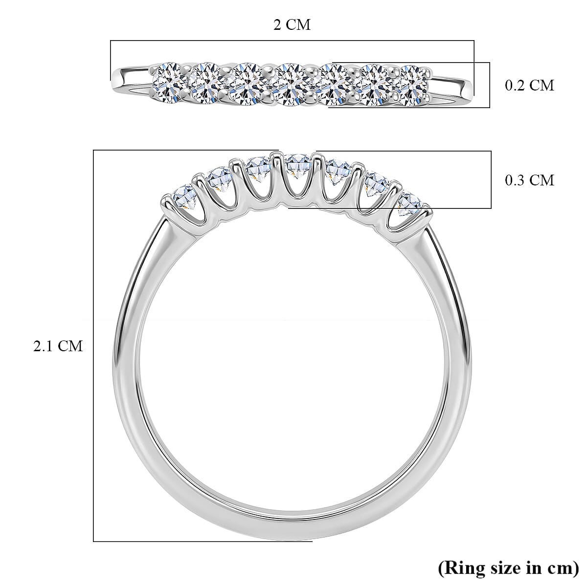 Luxuriant Lab Grown Diamond Ring in Sterling Silver 0.266 Ct.