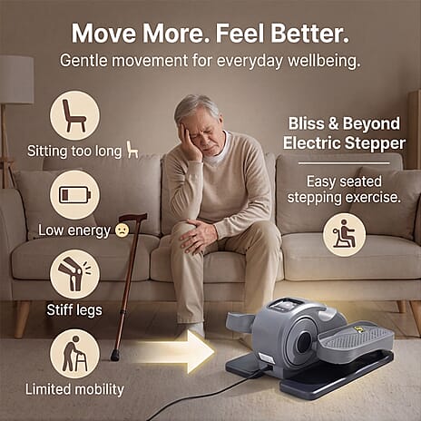 "Bliss & Beyond Stepper without bluetooth  -Grey                                                              Speed- 1-12 gears 2. The running direction can be adjusted (forward or reverse). 3. Mode-