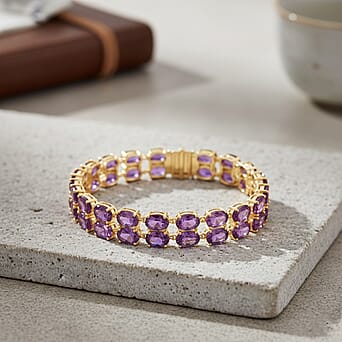 https://tjcuk.sirv.com/Products/83/8/8380604/D-Joy-African-Amethyst-Dual-Row-Bracelet-Size-7-in-Yellow-Gold-Plated-_8380604_1.jpg?w=342&h=342