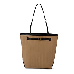Genuine Leather Tote Bag with Handle Drop (27cm) - Ivory