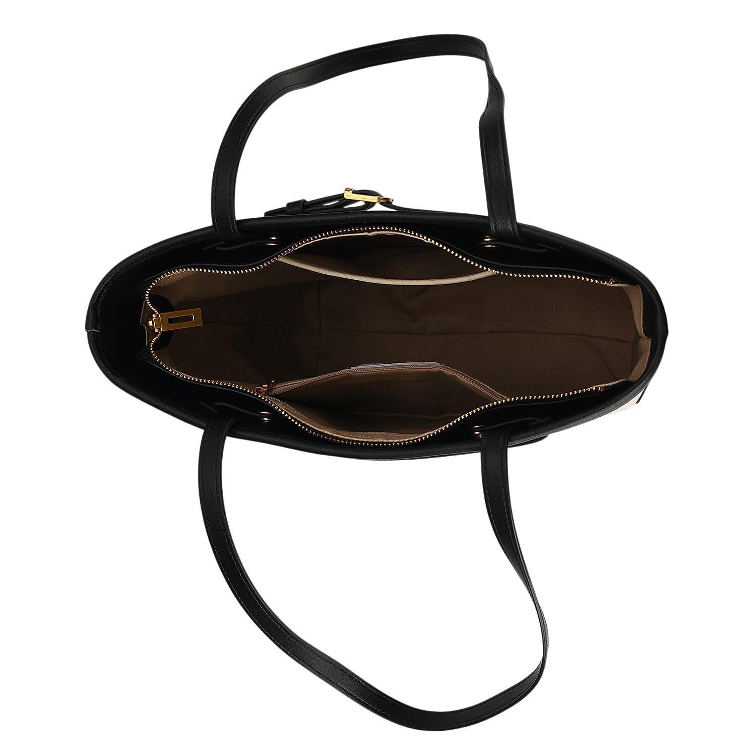 Genuine Leather Tote Bag with Handle Drop (27cm) - Ivory