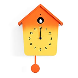 Modern Cuckoo Wall Clock with Pendulum &ndash; Singing Bird with Night Silent Mode