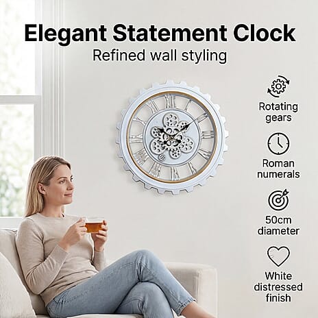 Clock (Size - One Size) - White & Black