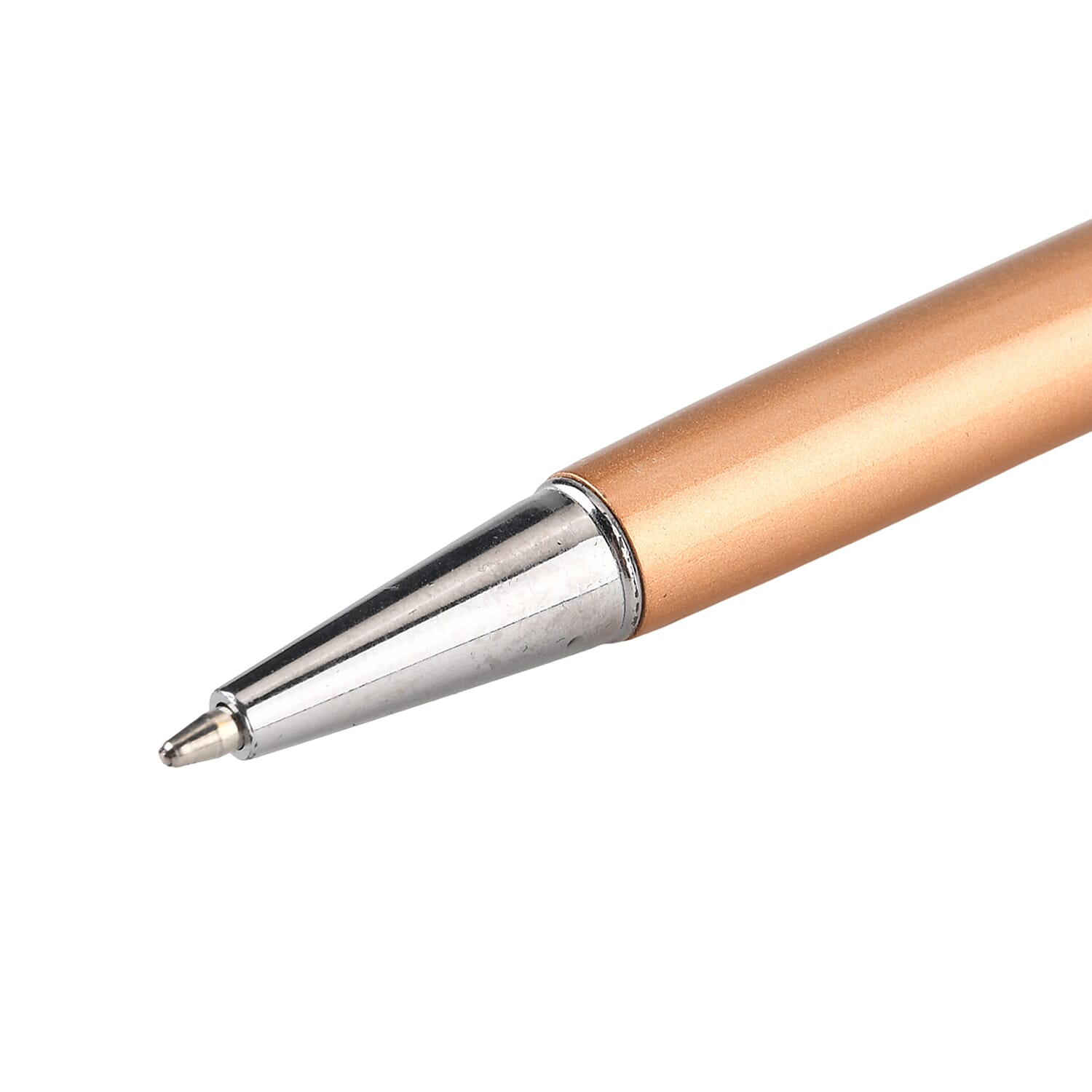 Two-Piece Silver Ballpoint Pen Set with 2 Refills (13.8cm)