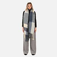 BRAND NEW LAUNCH - Heat Machine Checkered Scarf - Navy & White