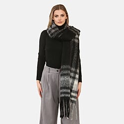 BRAND NEW LAUNCH - Heat Machine Checkered Scarf - Black & White