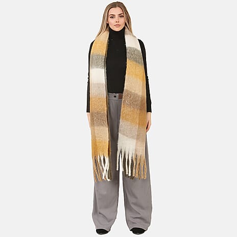TJC Special  Scarf (Size - One Size) - Yellow White