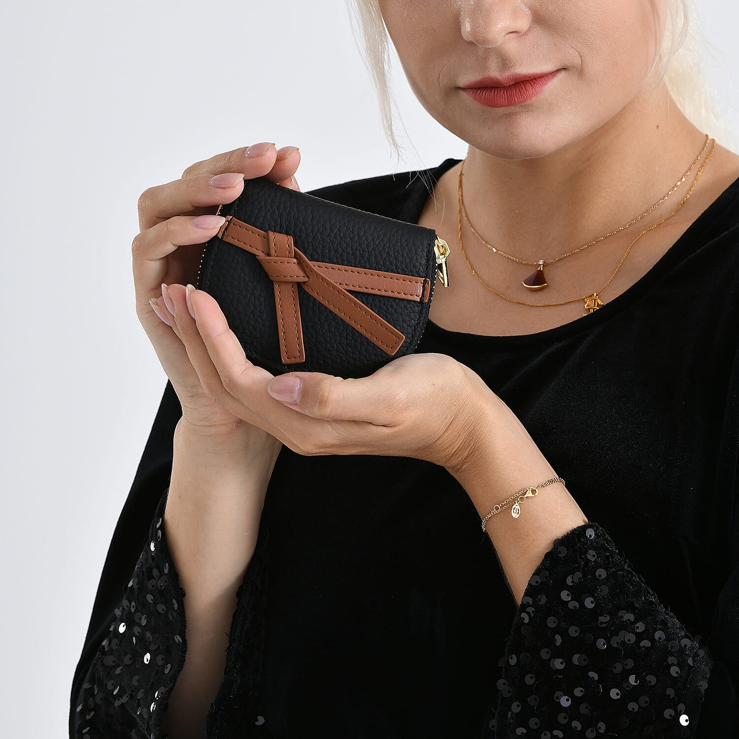 100% Genuine Leather RFID Card Holder - Black