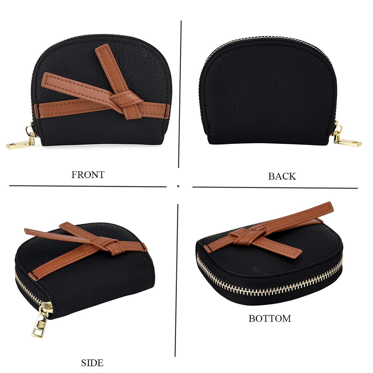 100% Genuine Leather RFID Card Holder - Black