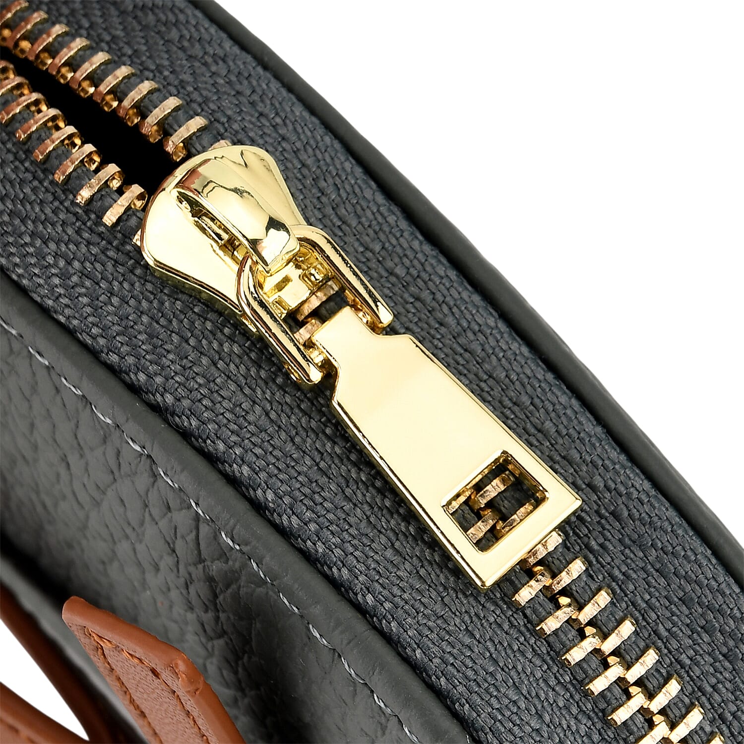 100% Genuine Leather RFID Card Holder - Grey and Blue