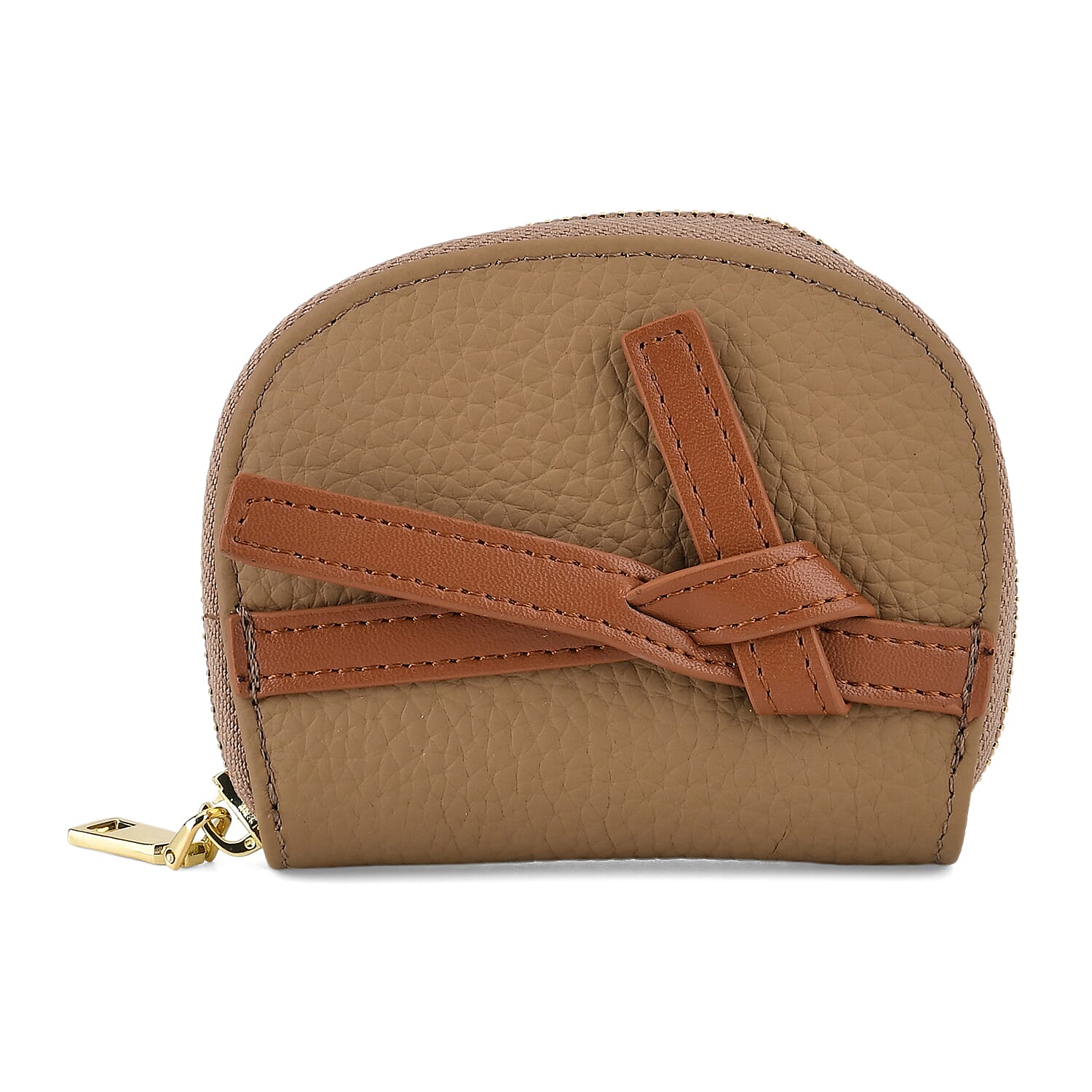 100% Genuine Leather RFID Card Holder - Khaki