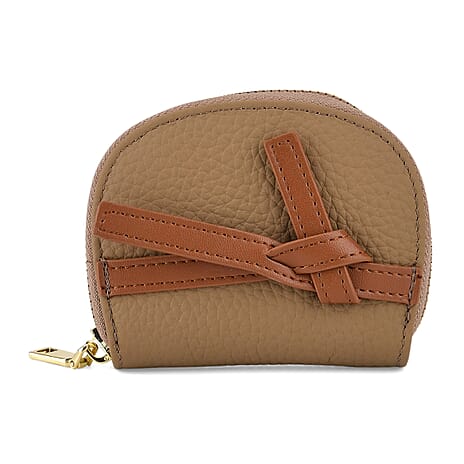 100% Genuine Leather RFID Card Holder - Khaki