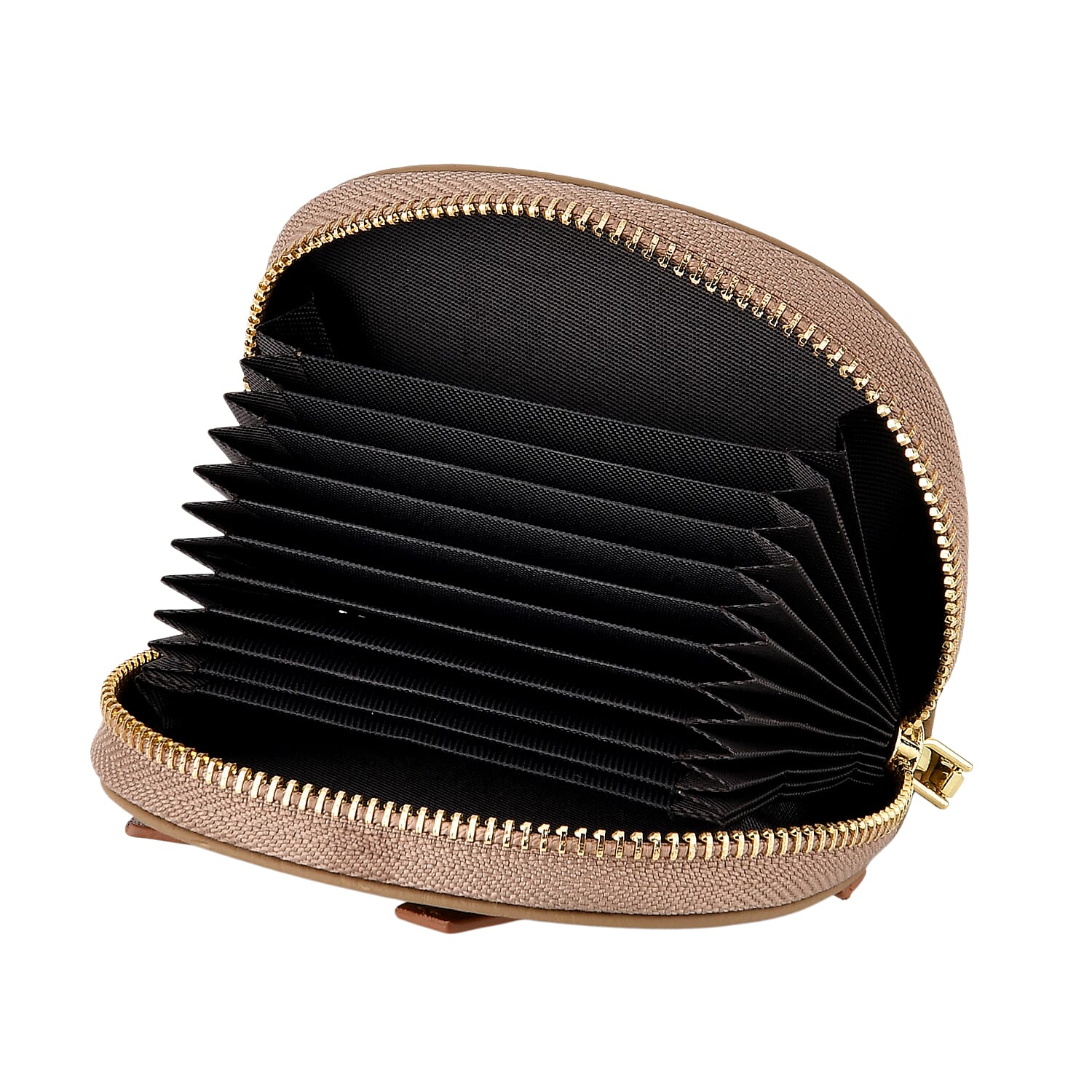 100% Genuine Leather RFID Card Holder - Khaki