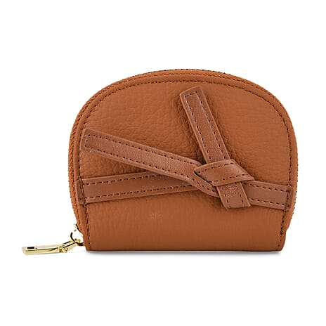 100% Genuine Leather RFID Card Holder - Tan