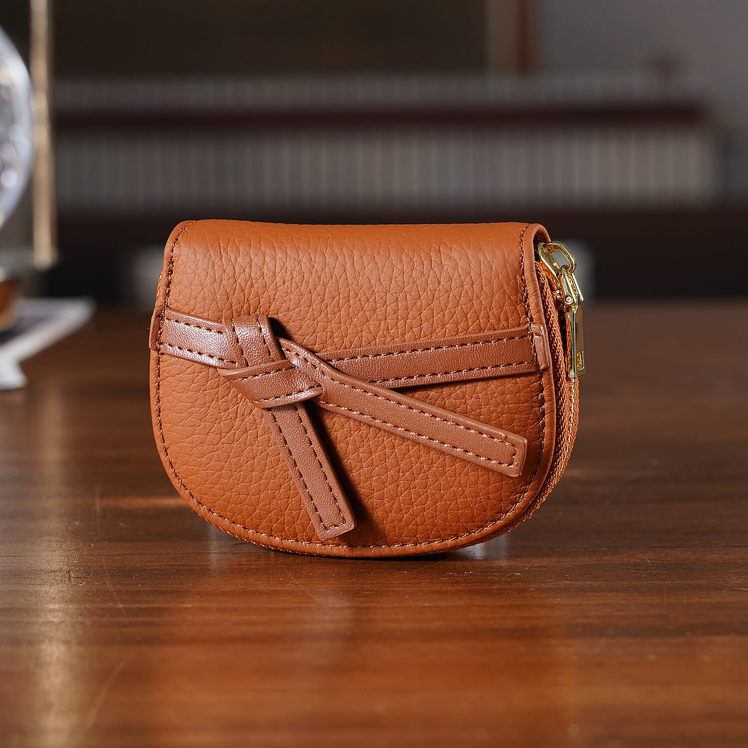 100% Genuine Leather RFID Card Holder - Tan