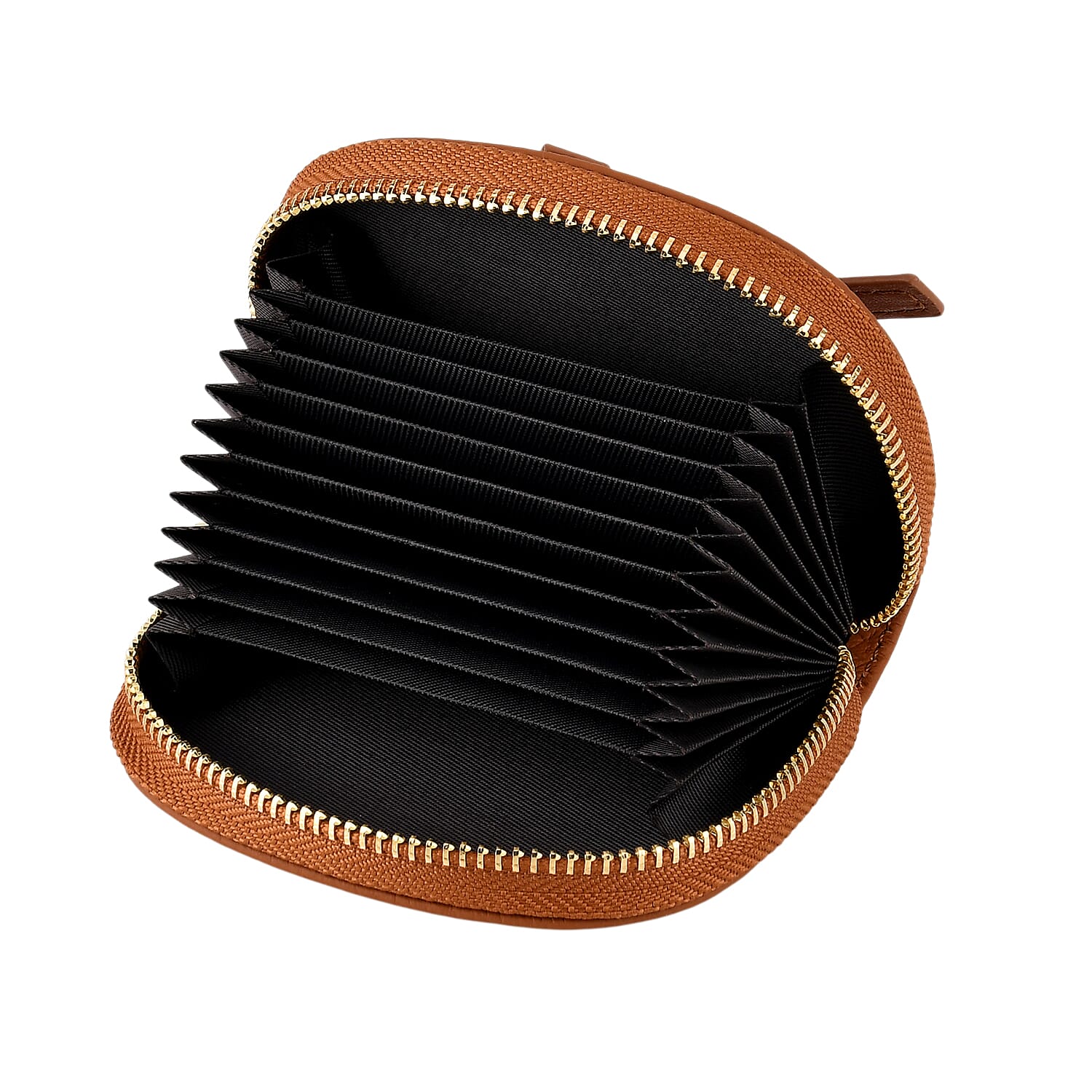 100% Genuine Leather RFID Card Holder - Tan