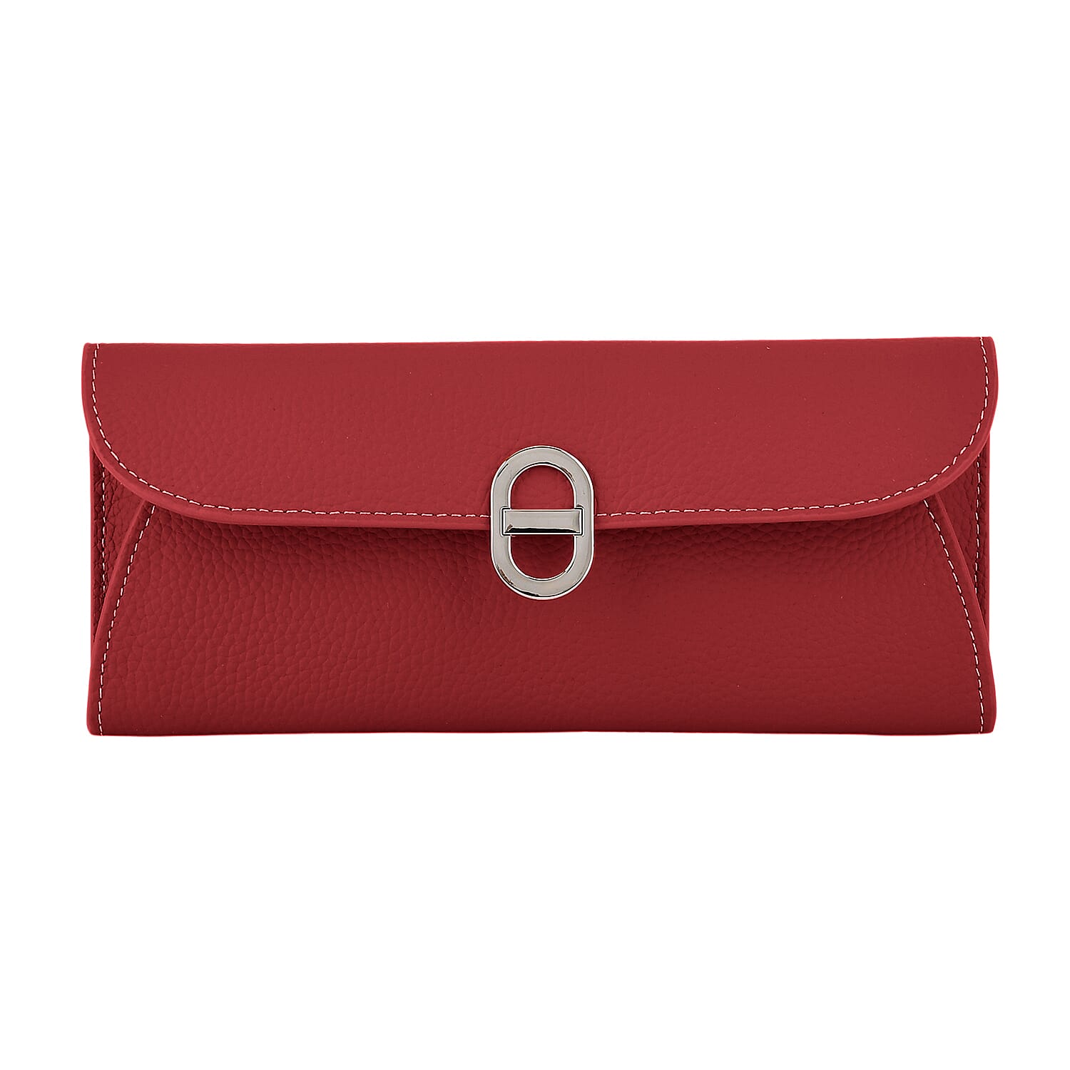 Genuine Leather RFID Protected Slimline Clutch - Burgundy
