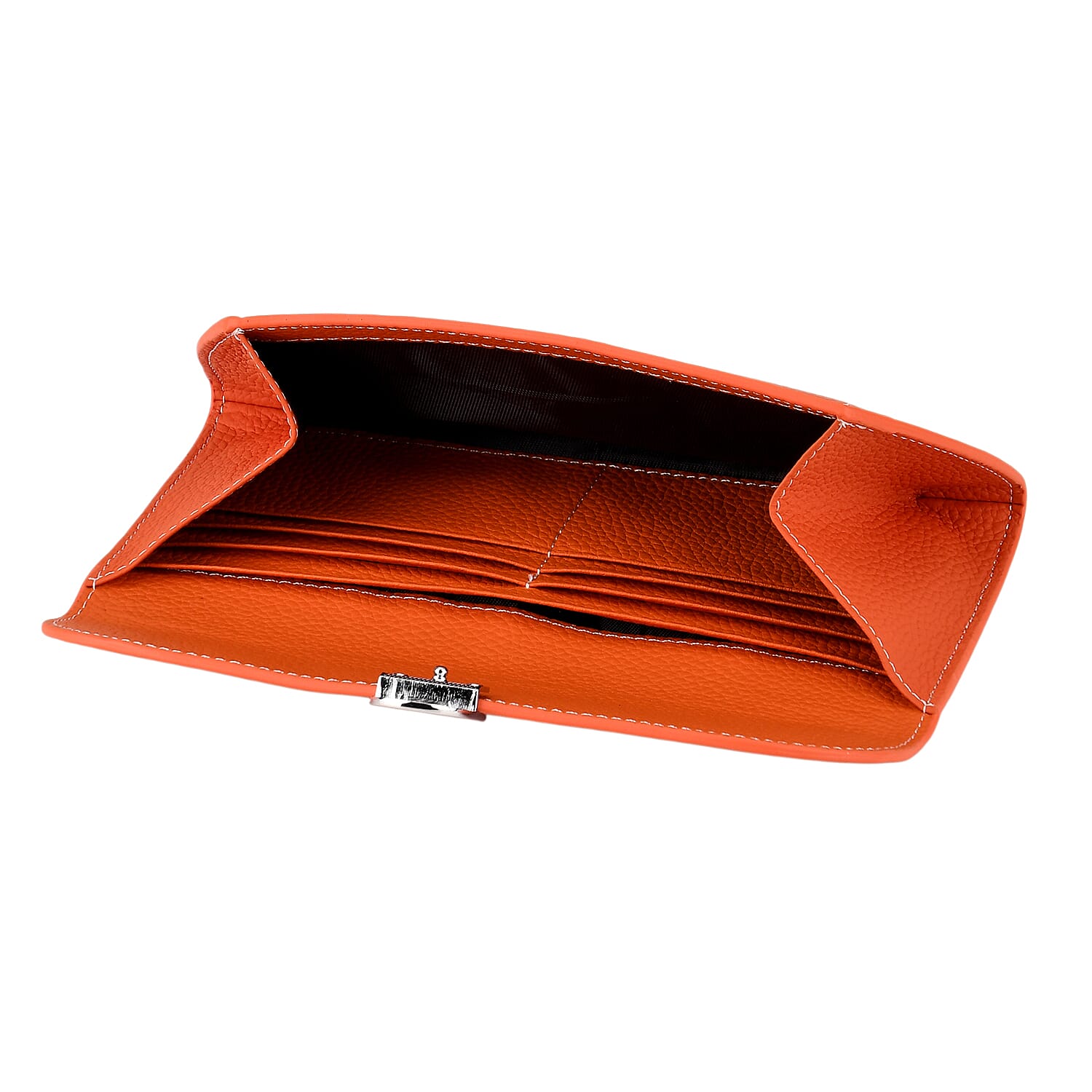 Genuine Leather RFID Protected Slimline Clutch - Orange