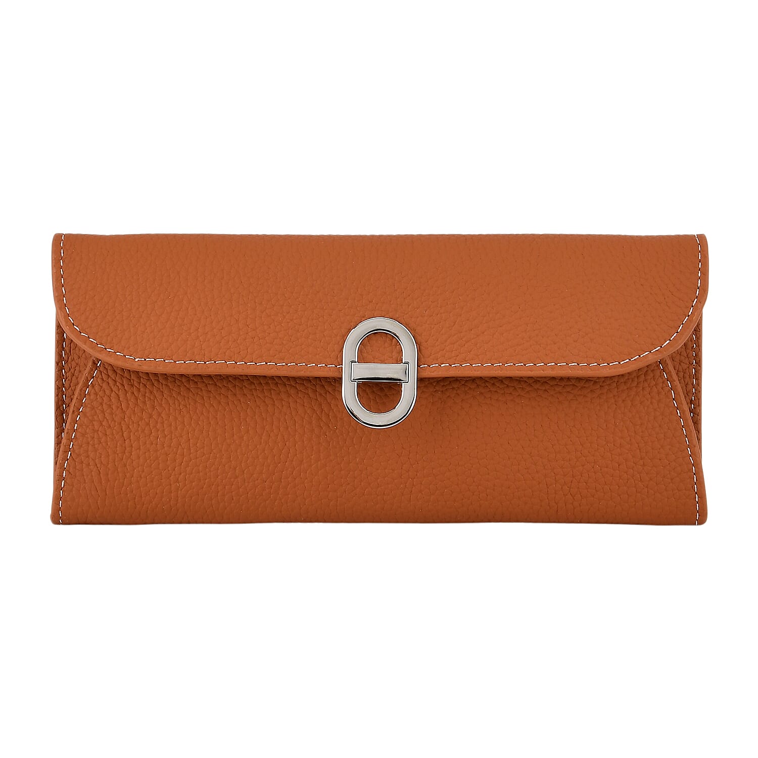 Genuine Leather RFID Protected Slimline Clutch - Tan