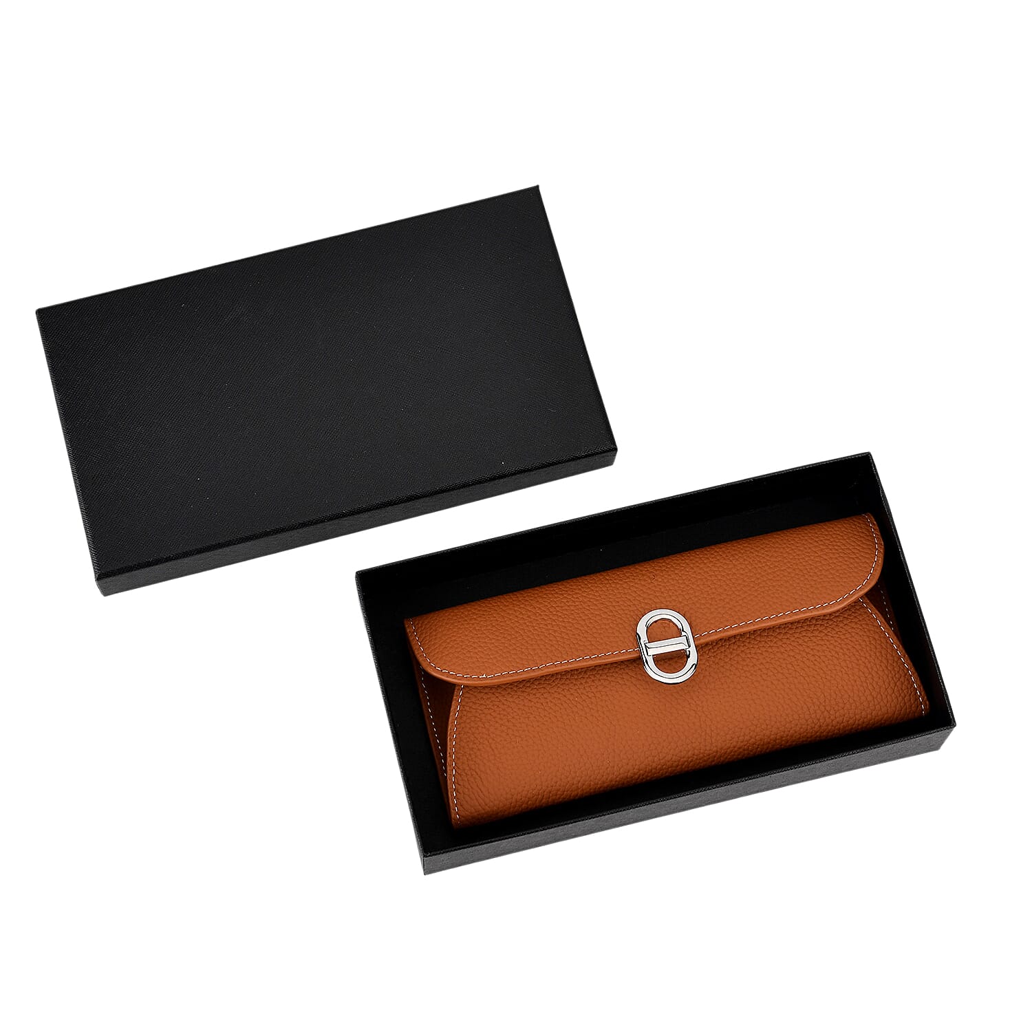 Genuine Leather RFID Protected Slimline Clutch - Tan