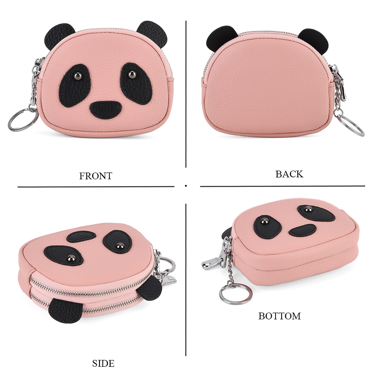 Leather Patterned Wallet (Size 12x4x10 cm) - Pink