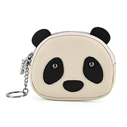 Leather Patterned Wallet (Size 12x4x10 cm) - Off White