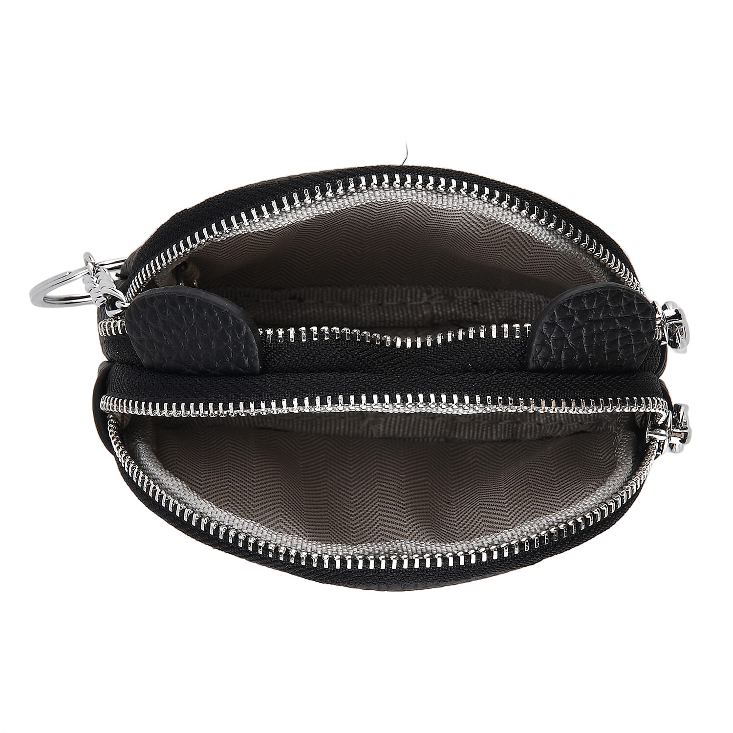 Leather Patterned Wallet (Size 12x4x10 cm) - Black