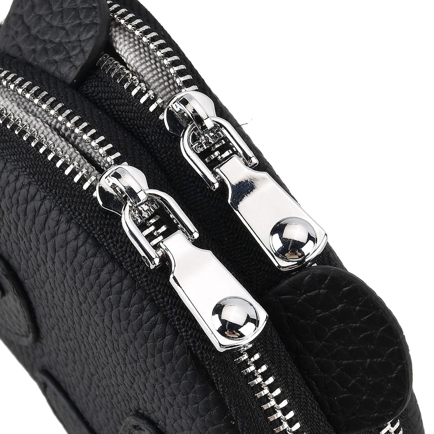 Leather Patterned Wallet (Size 12x4x10 cm) - Black