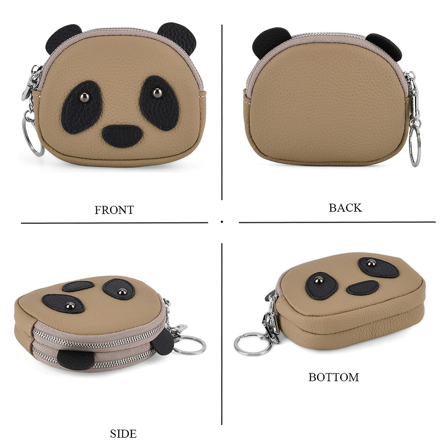 Leather Patterned Wallet (Size 12x4x10 cm) - Grey