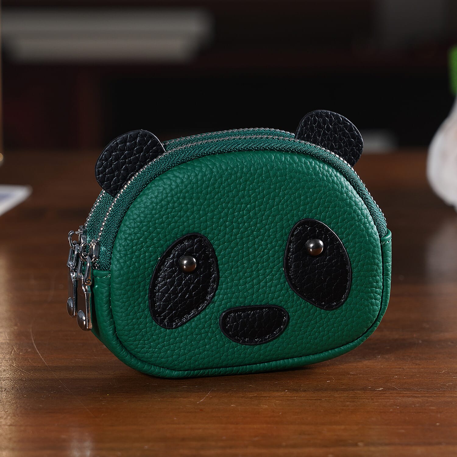 Leather Patterned Wallet (Size 12x4x10 cm) - Teal