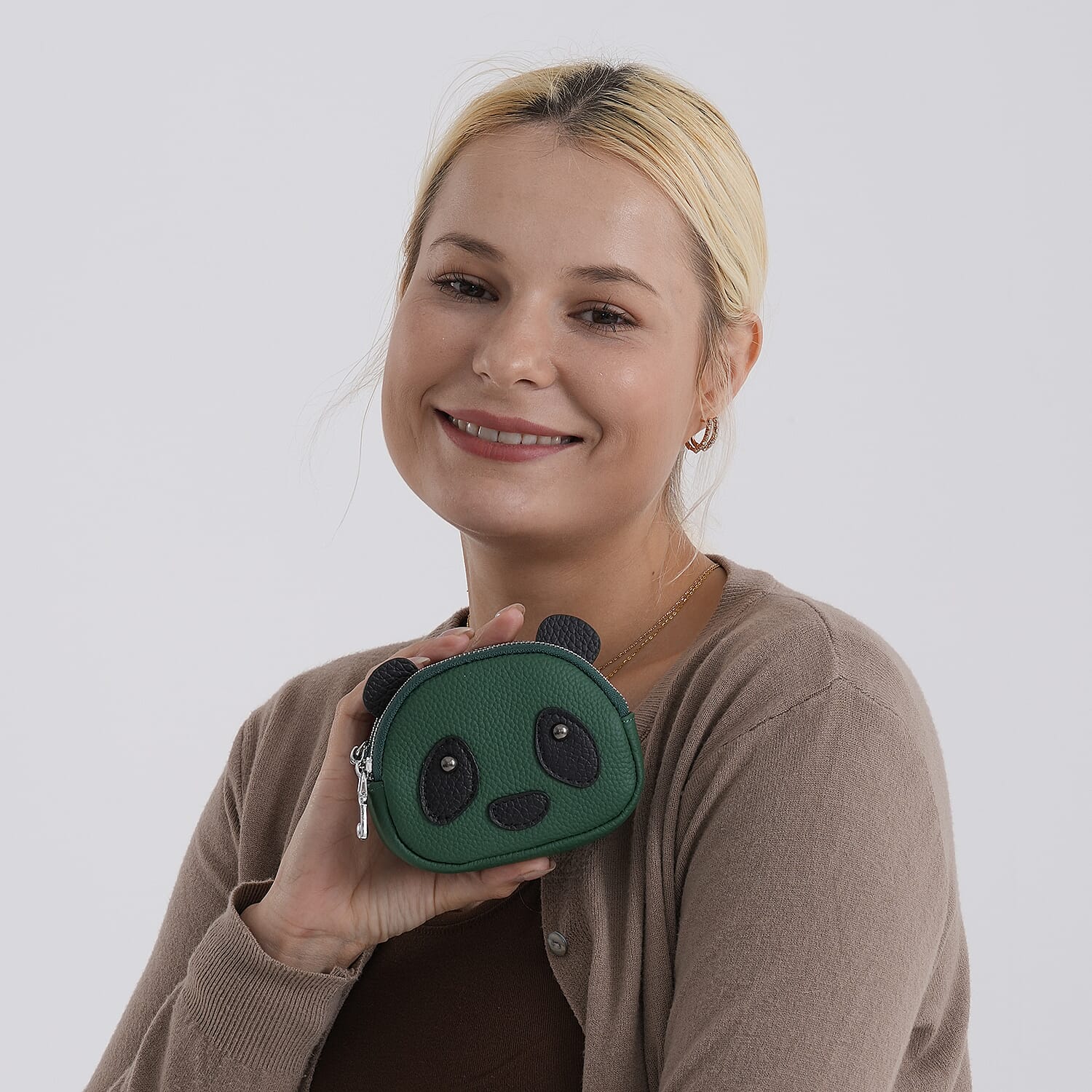 Leather Patterned Wallet (Size 12x4x10 cm) - Teal